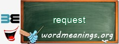 WordMeaning blackboard for request